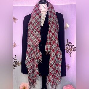 Plaid J Crew Xtra Long Stretch Scarf #B-011